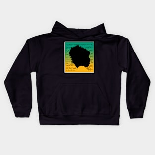 Erykah badu green and yellow Kids Hoodie